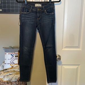 Free people darker wash skinny jeans #297
